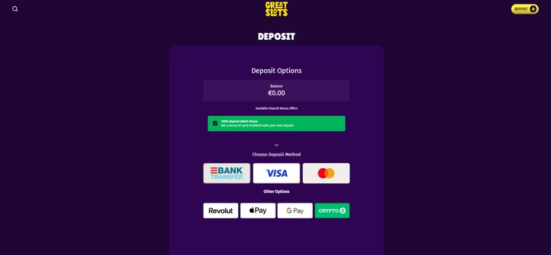 Способы оплаты казино GreatSlots