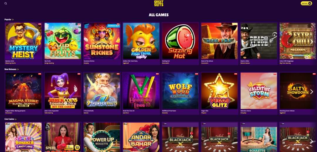 Игры GreatSlots казино