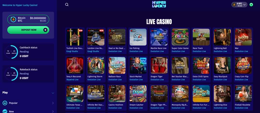 Hyper Lucky Casino Game