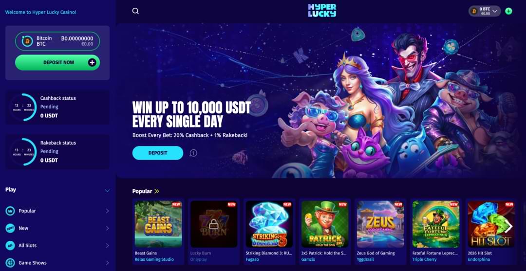 Hyper Lucky Casino Official Website