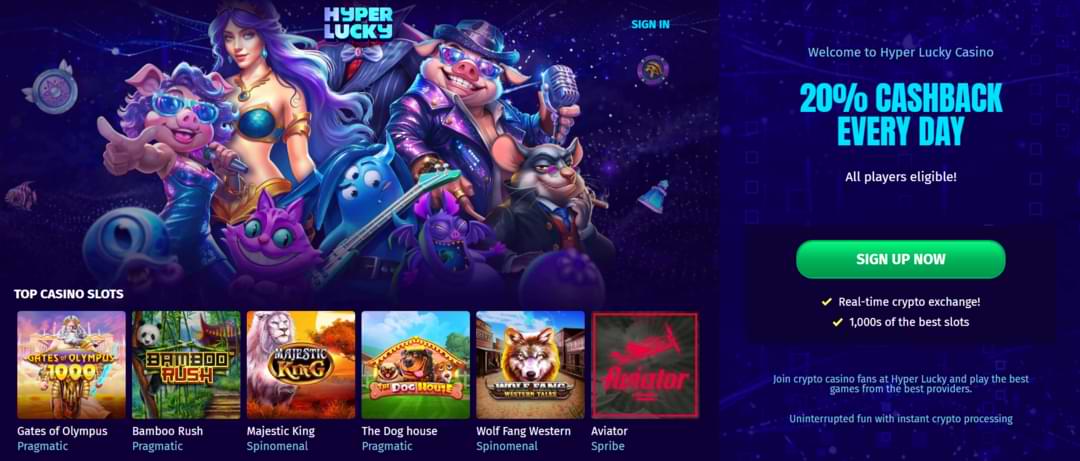 Hyper Lucky казино официальный сайт